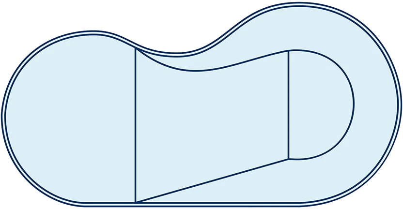 Kidney vinyl liner shape