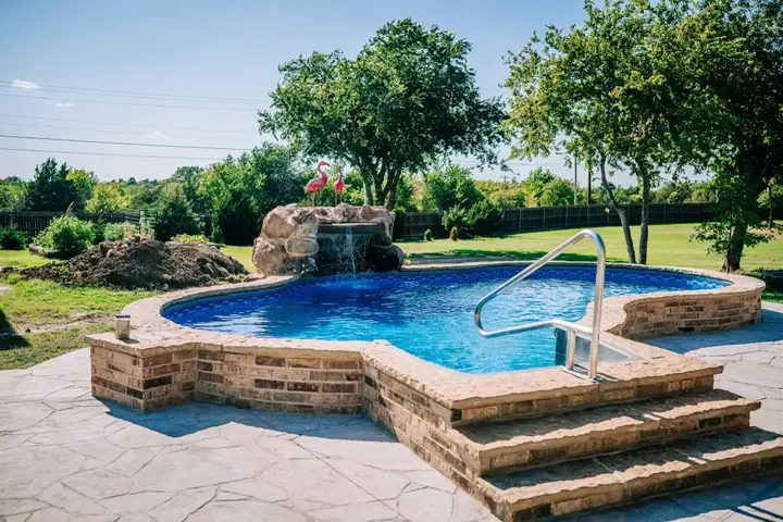 Completed pool project by Imperial Pools & Hardscapes