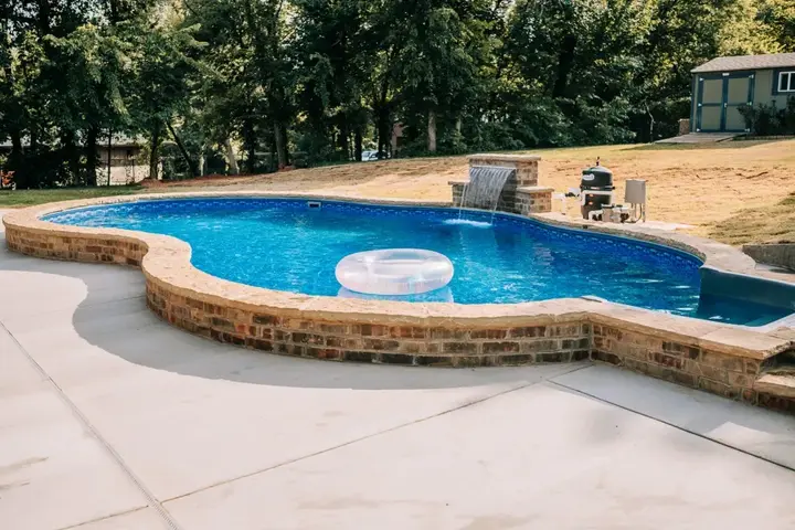 Completed pool project by Imperial Pools & Hardscapes
