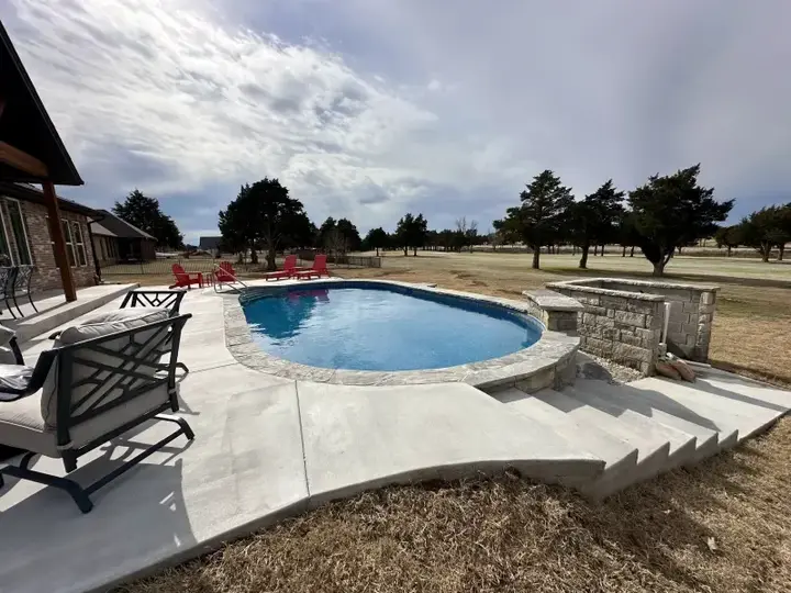 Completed pool project by Imperial Pools & Hardscapes
