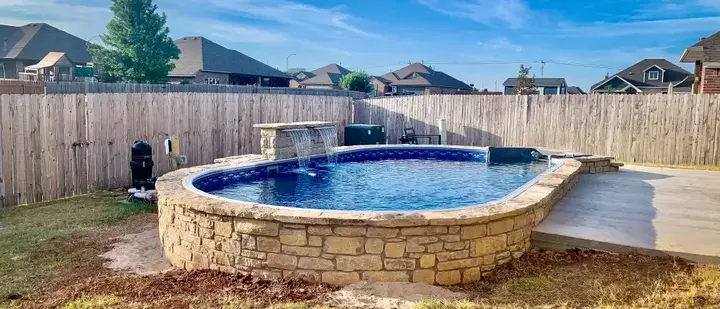 Completed pool project by Imperial Pools & Hardscapes